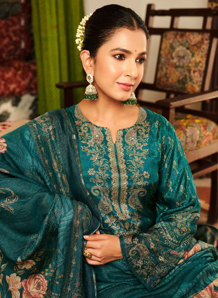 Rupali PurRupali Pure Muslin Unstitched Suit Set Dress Material for Womene Muslin Unstitched Suit Set Dress Material for Women